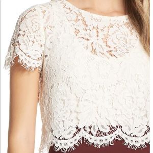 Jennie Yoo Kenzie Bridal Lace Crop Top
